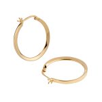 PENDIENTES AROS CUADRADOS ORO 30X2,5MM