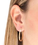 PENDIENTES AROS CUADRADOS ORO 30X2,5MM - Imagen 2