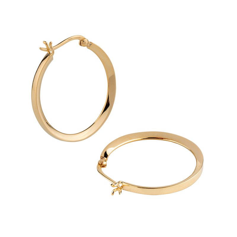 G2213A-1.jpg PENDIENTES AROS CUADRADOS ORO 30X2,5MM - Imagen 1