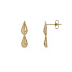 PENDIENTES DROP DOBLE GOTA ORO