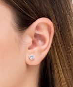 PENDIENTES CIRCONITA GARRA 6MM PLATA - Imagen 2