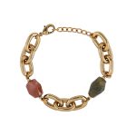 PULSERA PILAR ESLABONES Y PIEDRAS NATURALES