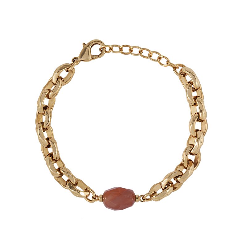 X9715618-1.jpg PULSERA ALBA ESLABONES CON ÁGATA - Imagen 1
