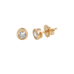 PENDIENTES CIRCONITA GARRA 4MM ORO